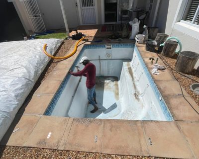 Swimming Pool Bullnose Copings Re-Grouting